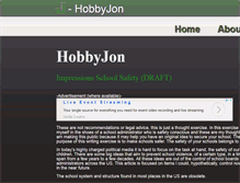 Tablet Screenshot of hobbyjon.com